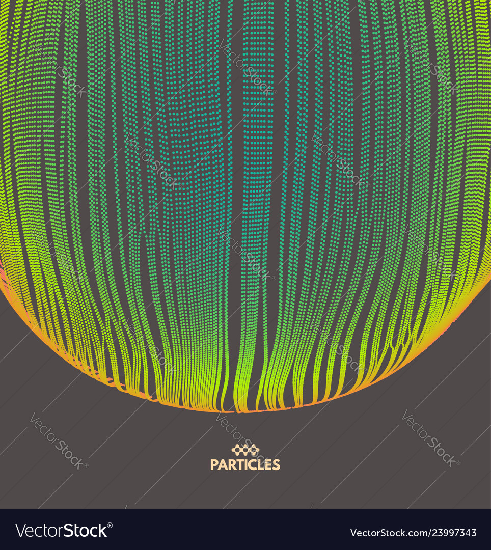 Array dynamic particles 3d futuristic dotted grid Vector Image Array dynamic particles 3d futuristic dotted grid
