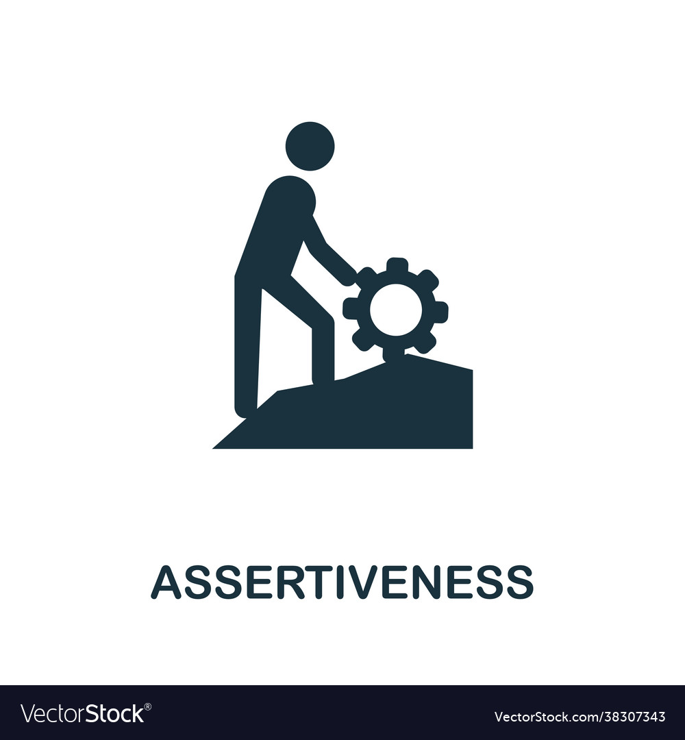Assertiveness icon monochrome simple element from