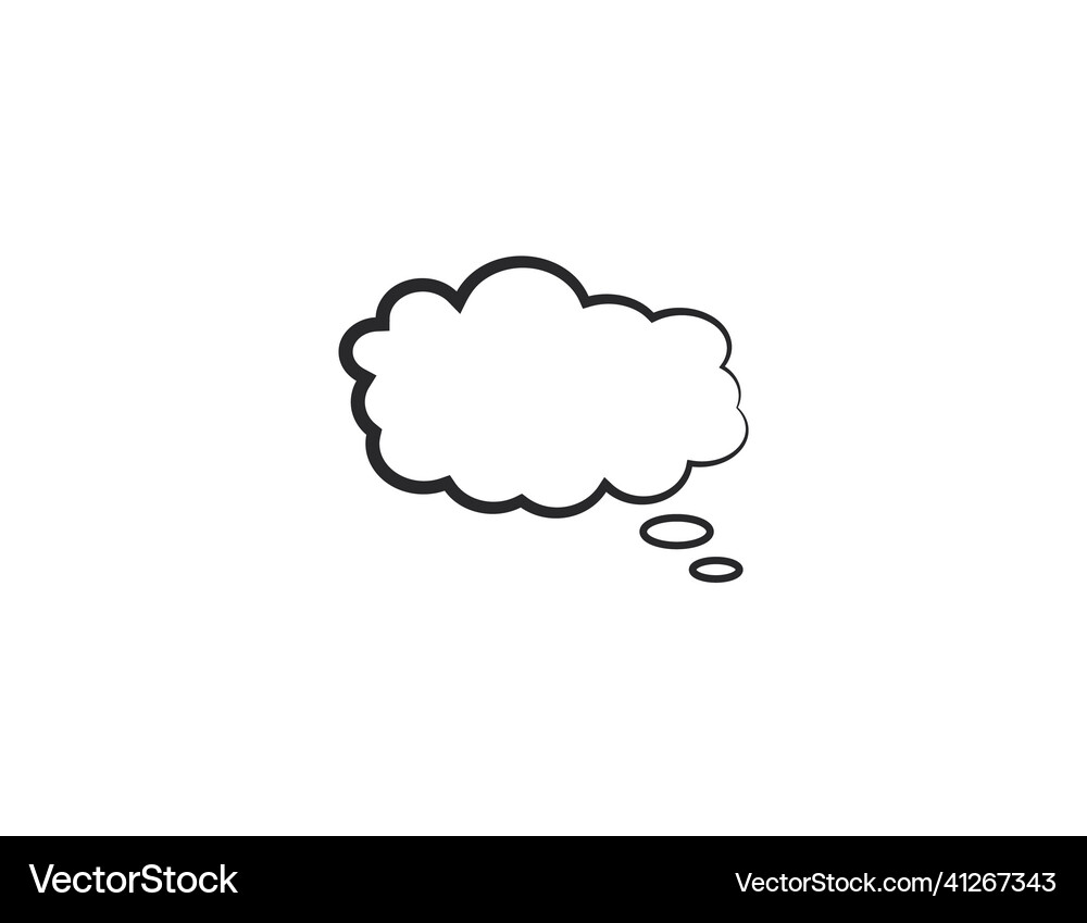 Bubble speech icon flat Royalty Free Vector Image