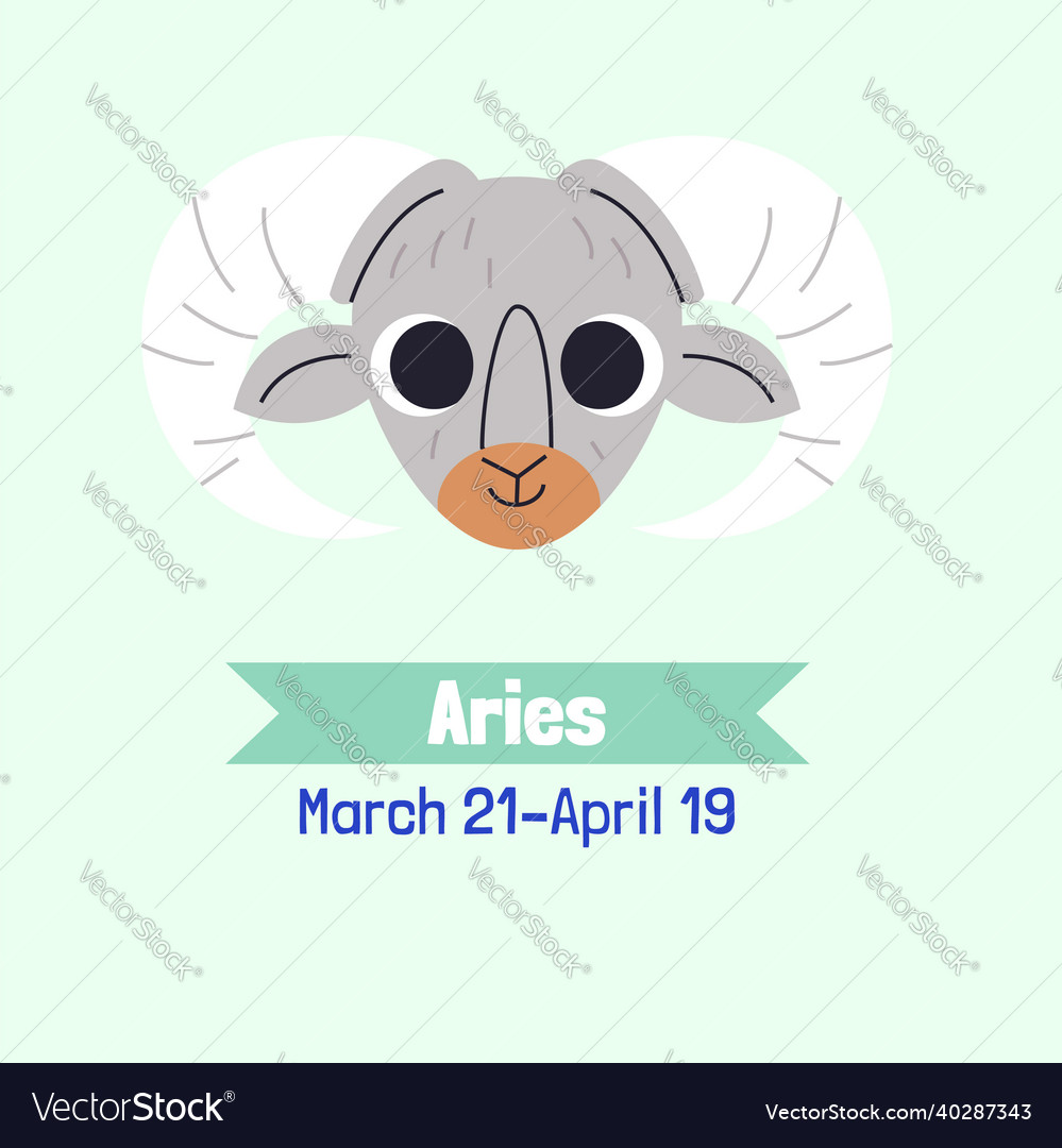 Cartoon zodiac sign flat design