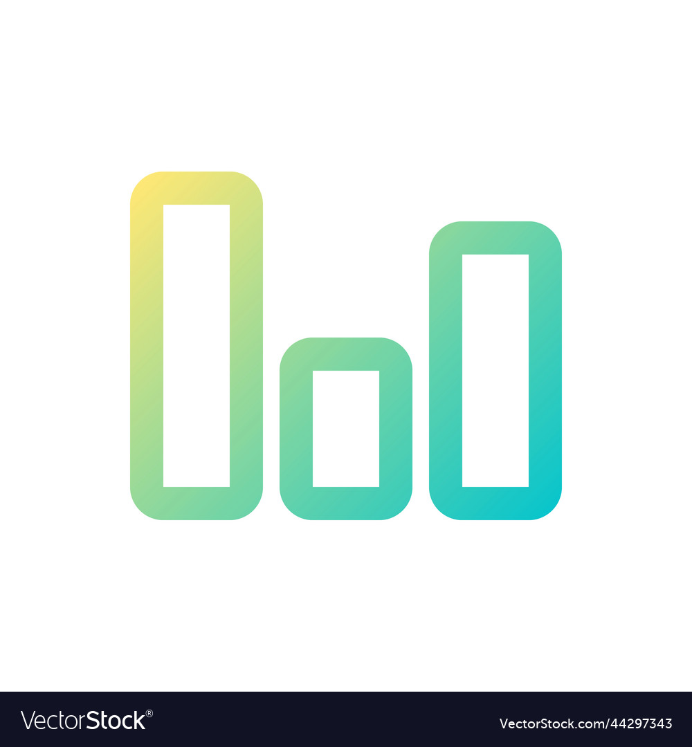 Column chart pixel perfect gradient linear ui icon