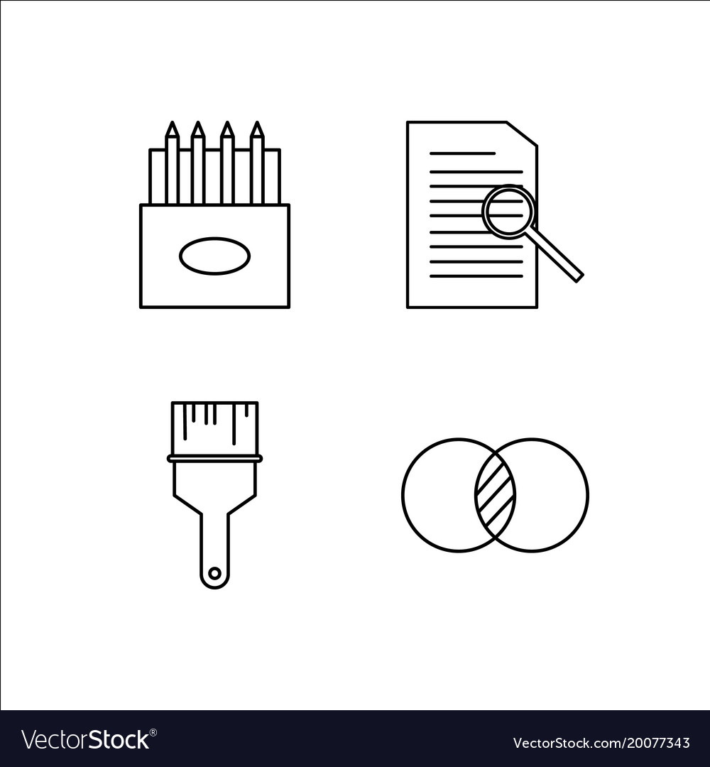 Design und Studio einfache lineare Icon-Setsimple
