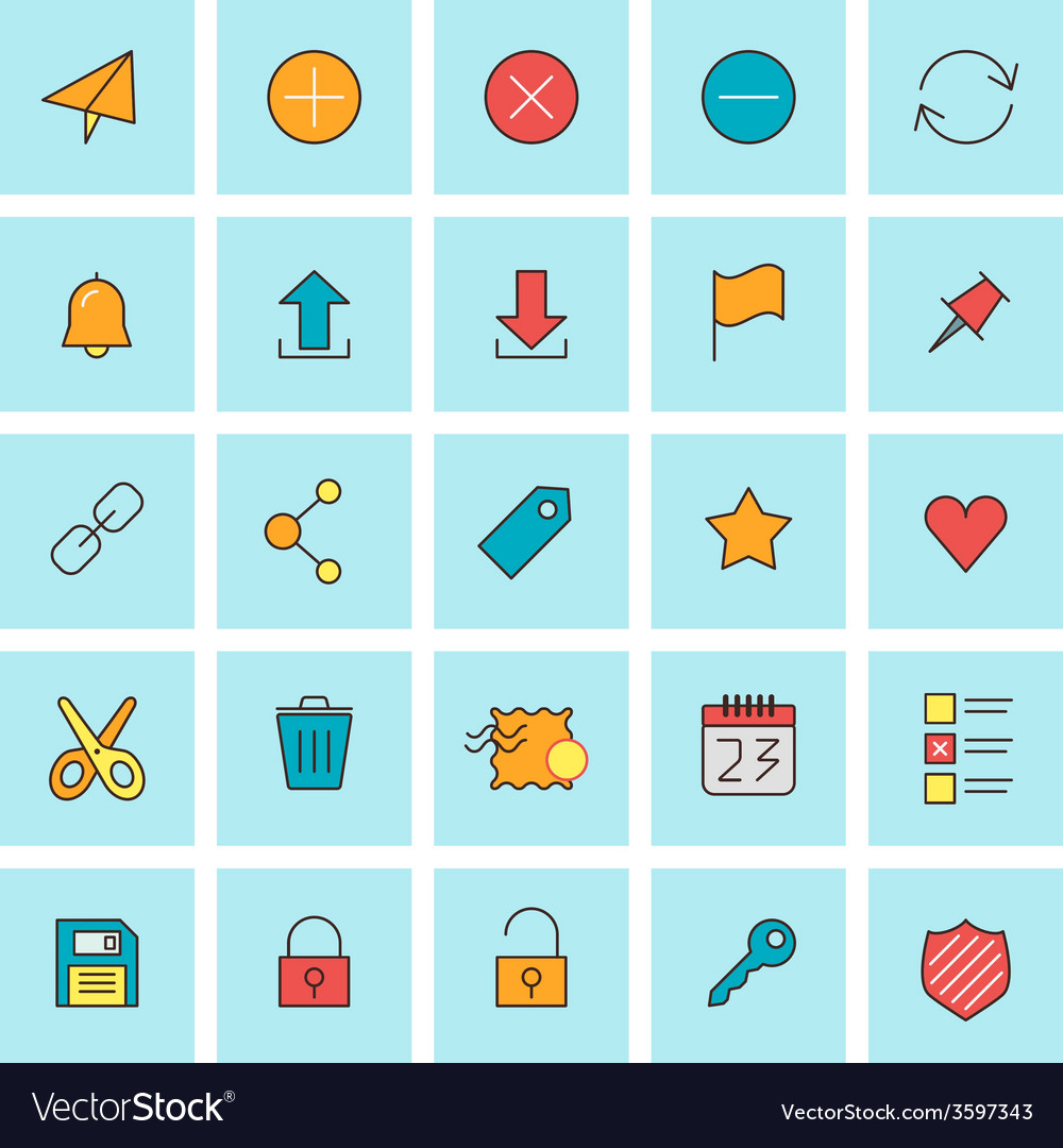 Flat UI Icons - Mail & Interface