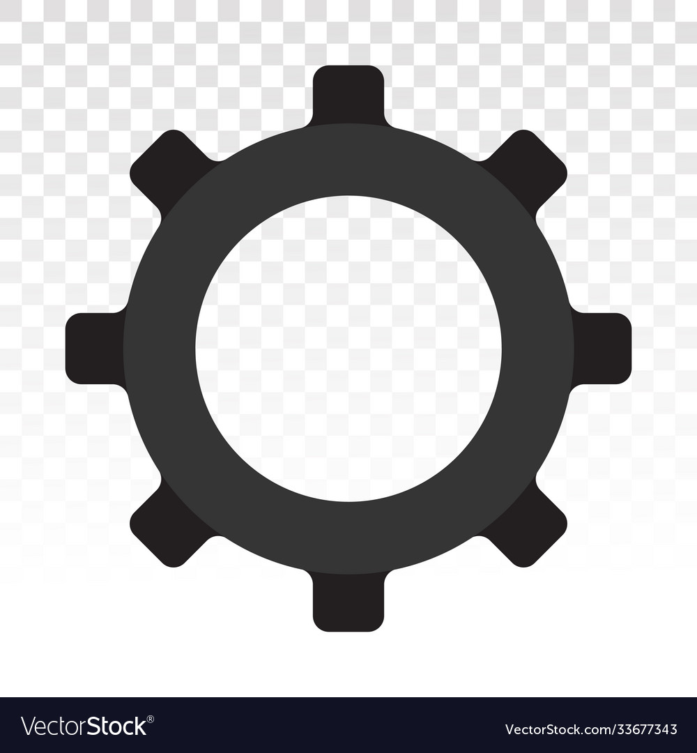 Gears setting cogs flat icon for apps and websites