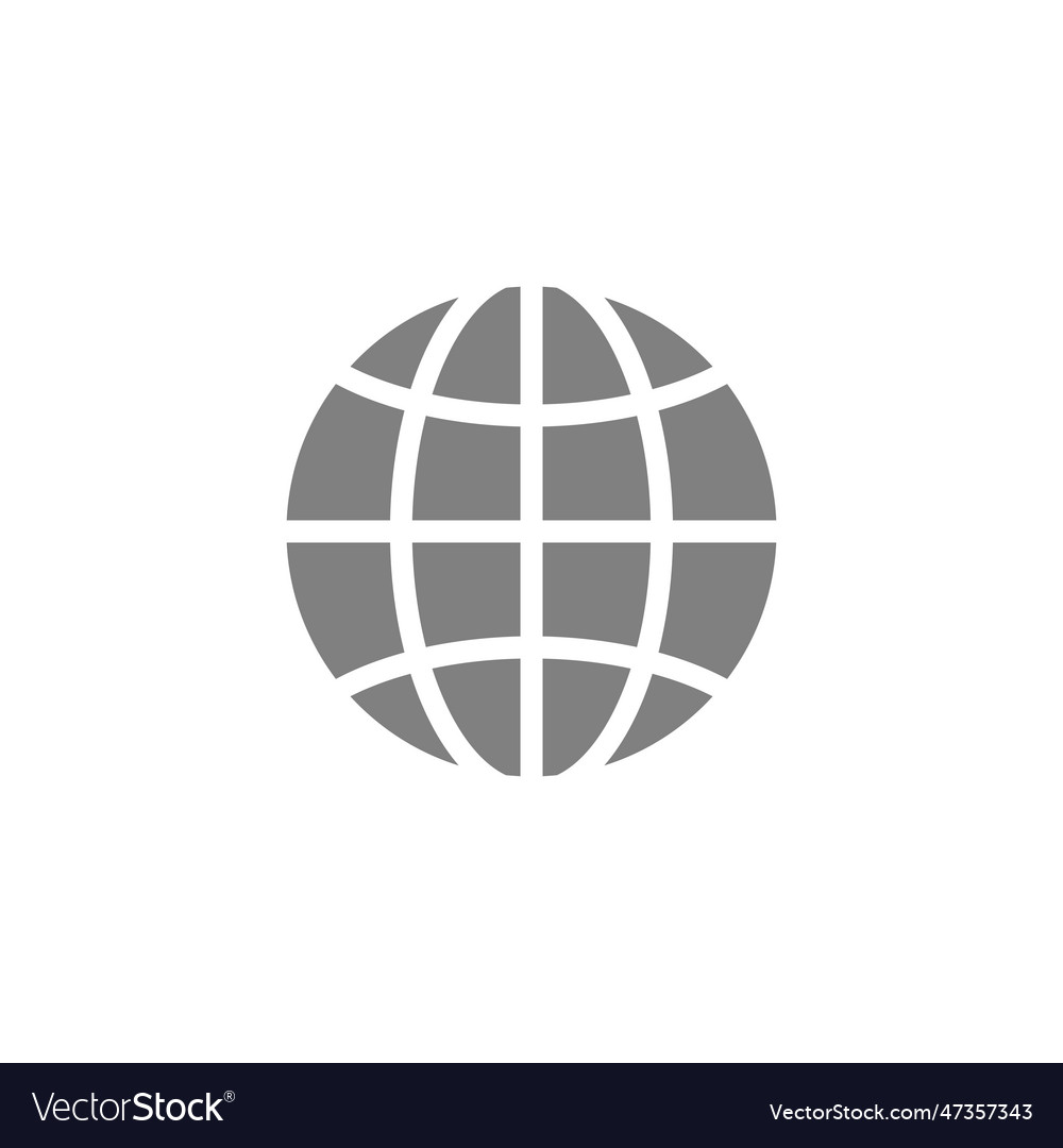 Globe planet travel glyph style icon