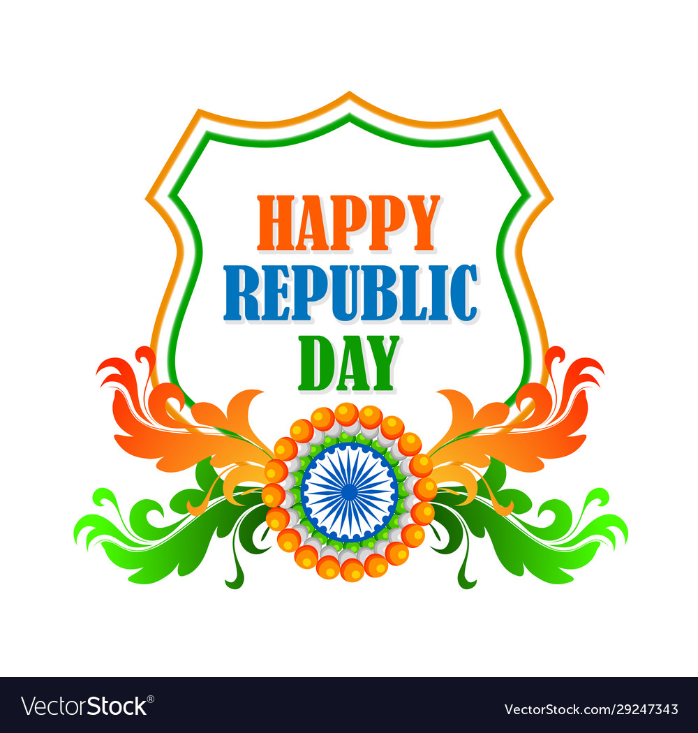 Happy republic day indian festival background Vector Image