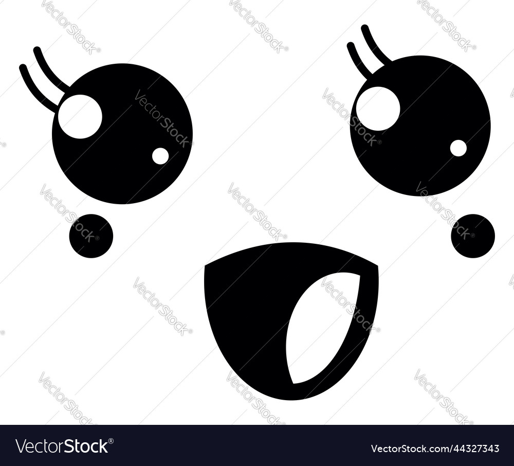 Joy emoji on a white background Royalty Free Vector Image