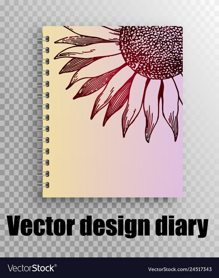 Layout design for diary cover notepad