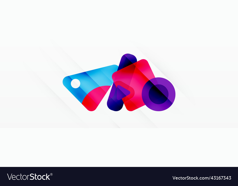 Line triangle square and circle primitive Vector Image Line triangle square and circle primitive