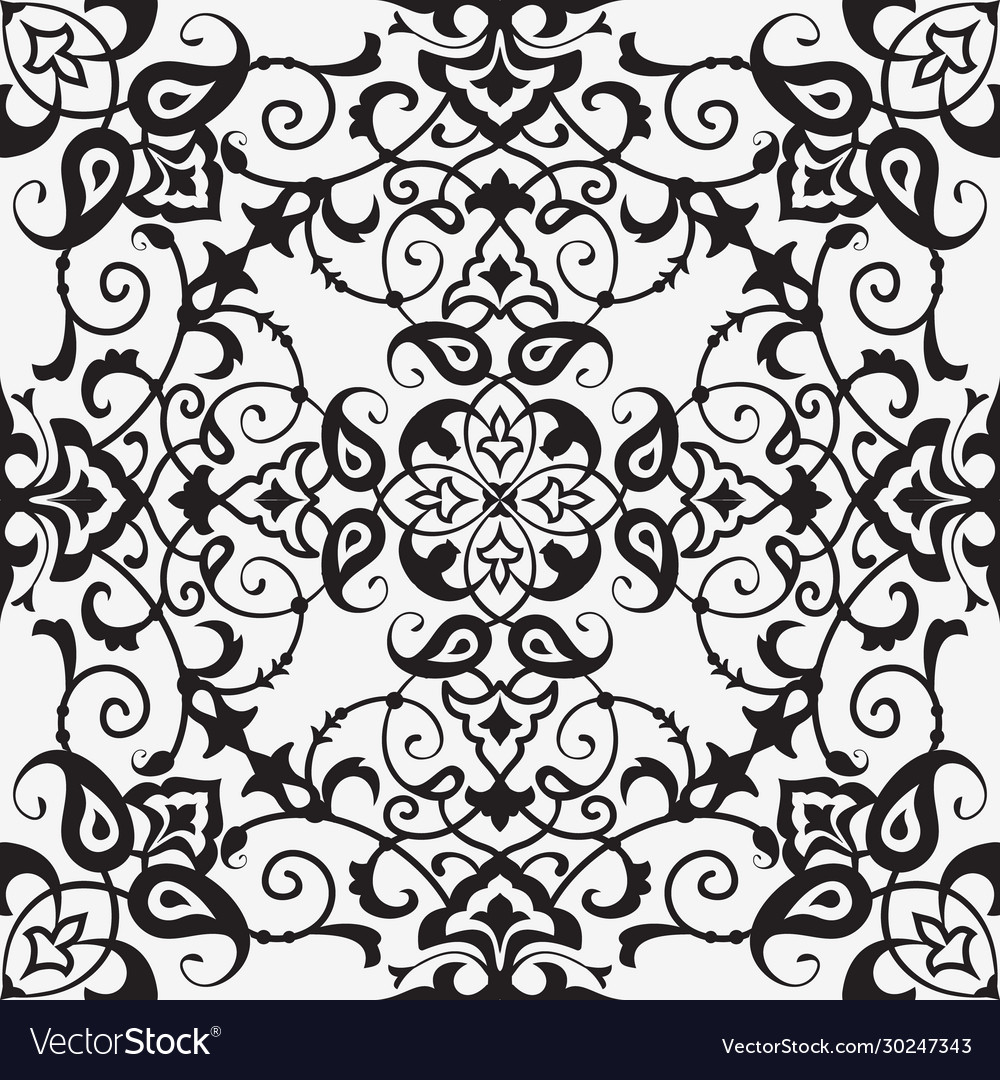 Ornate floral background seamless pattern