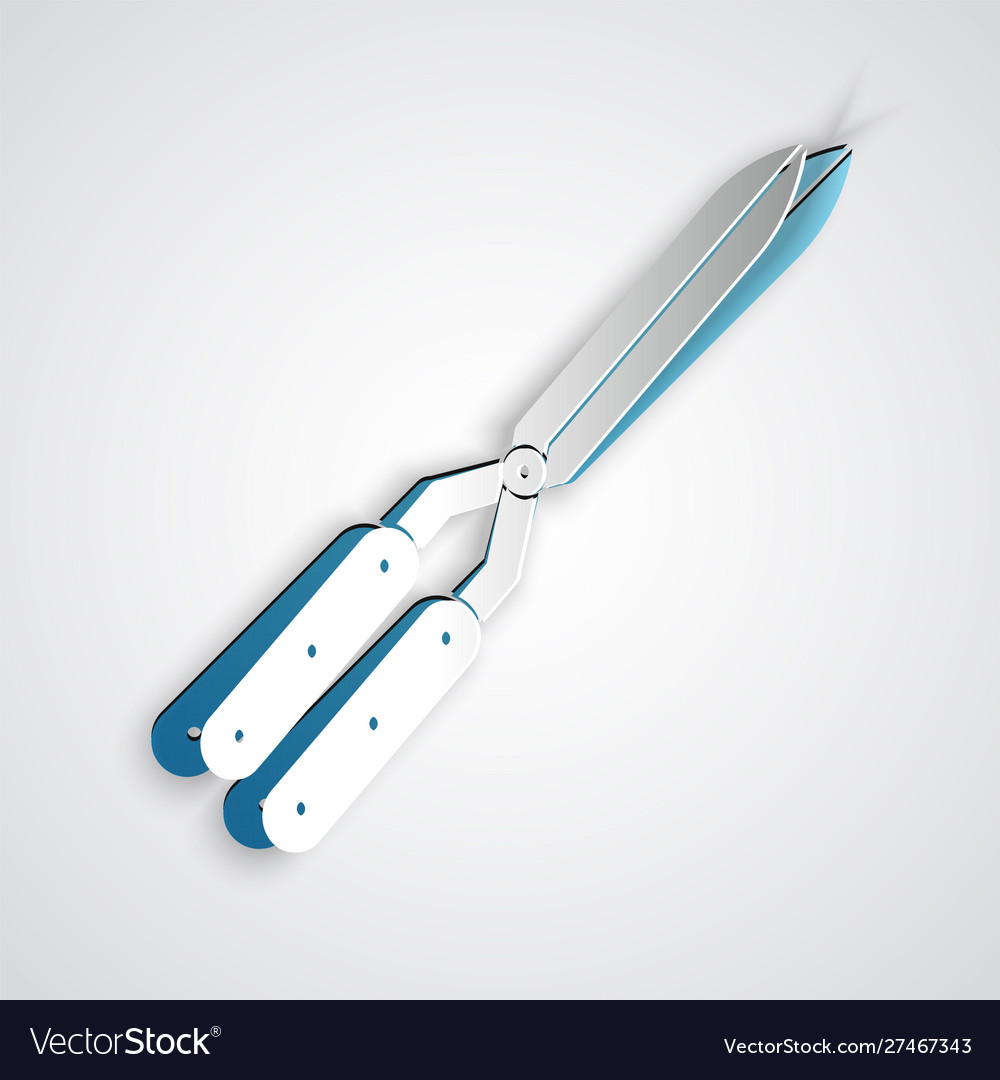 Paper cut gardening handmade scissors for trimming vector image Paper cut gardening handmade scissors for trimming