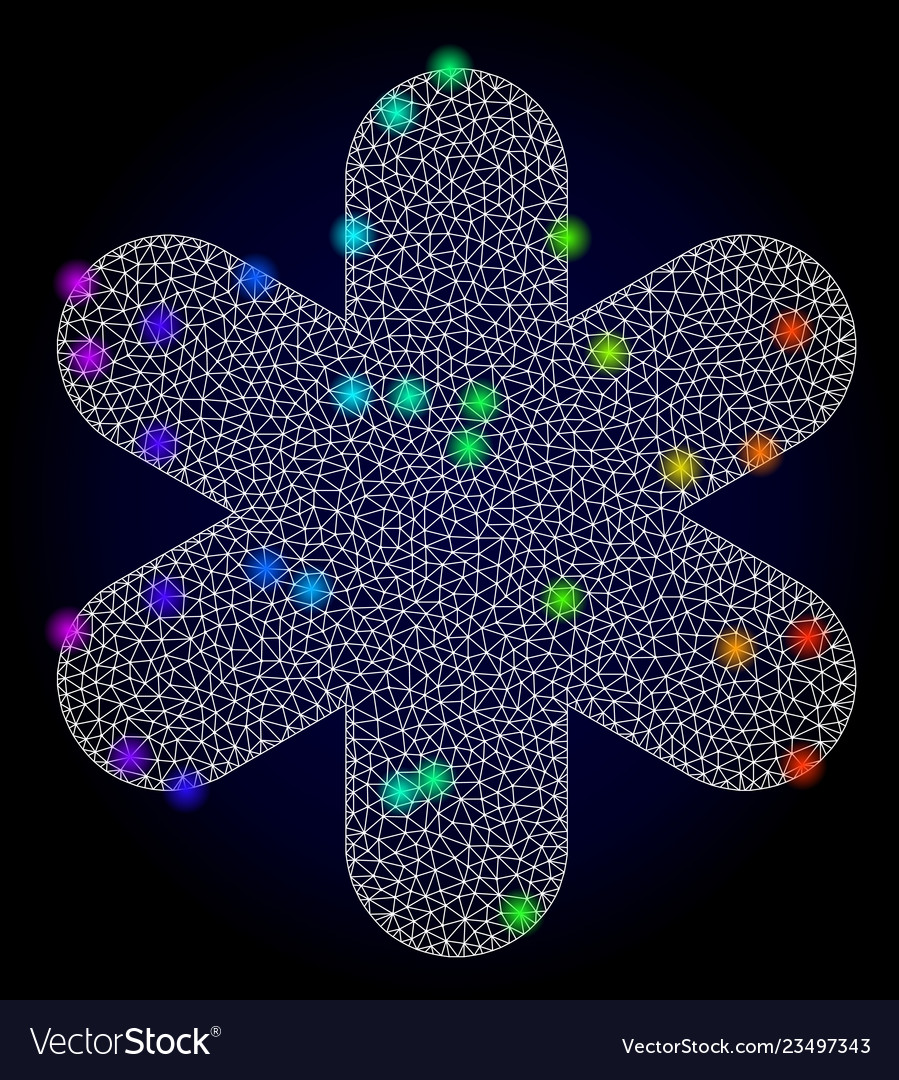 Polygonal mesh simple snowflake