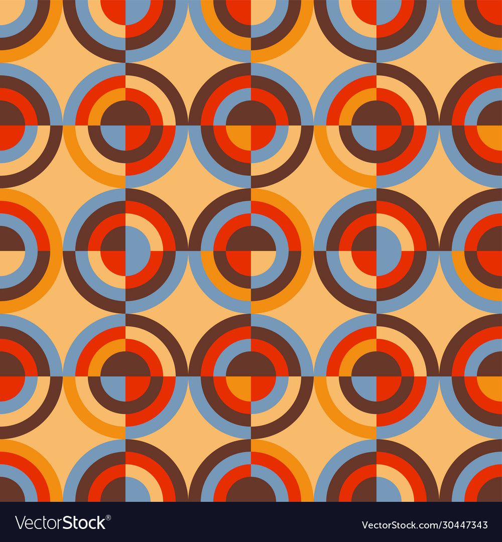 Retro Color Circle Pattern