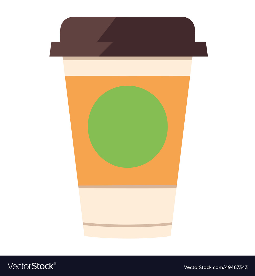 Reusable coffee cup beverage Royalty Free Vector Image