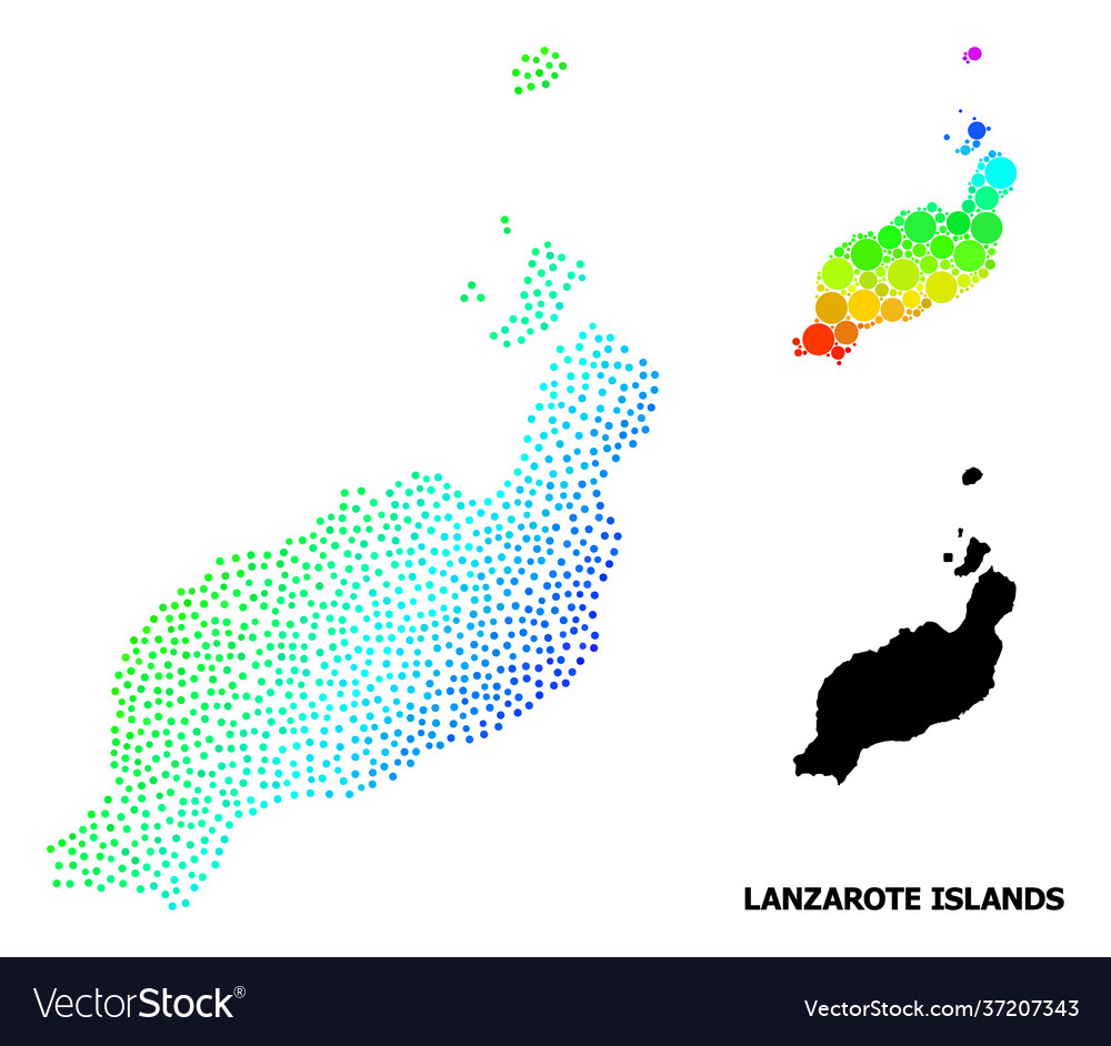 Spectrum gradient dot map lanzarote