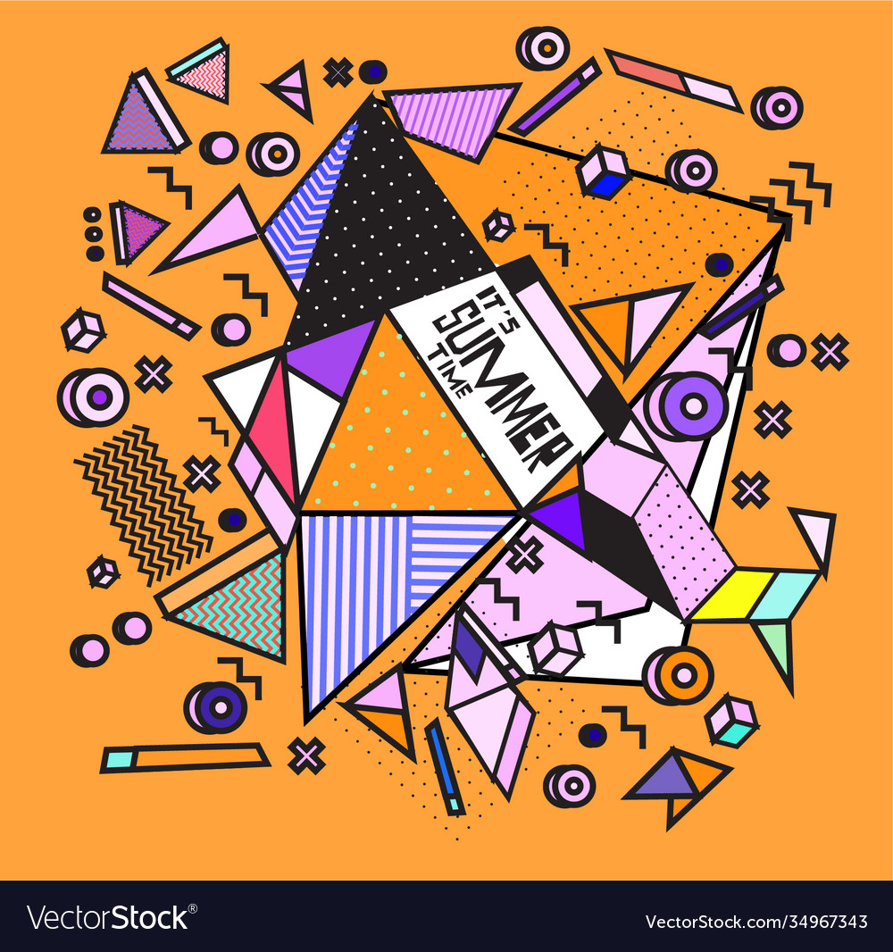 Triangle geometric forms for summer design event