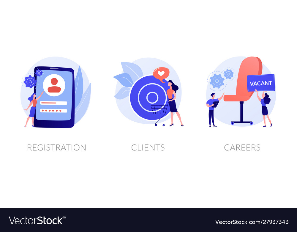 Website menu bar concept metaphors vector image Website menu bar concept metaphors