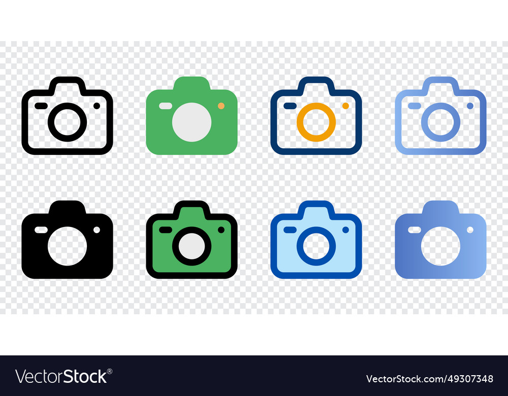 Camera icons in different style