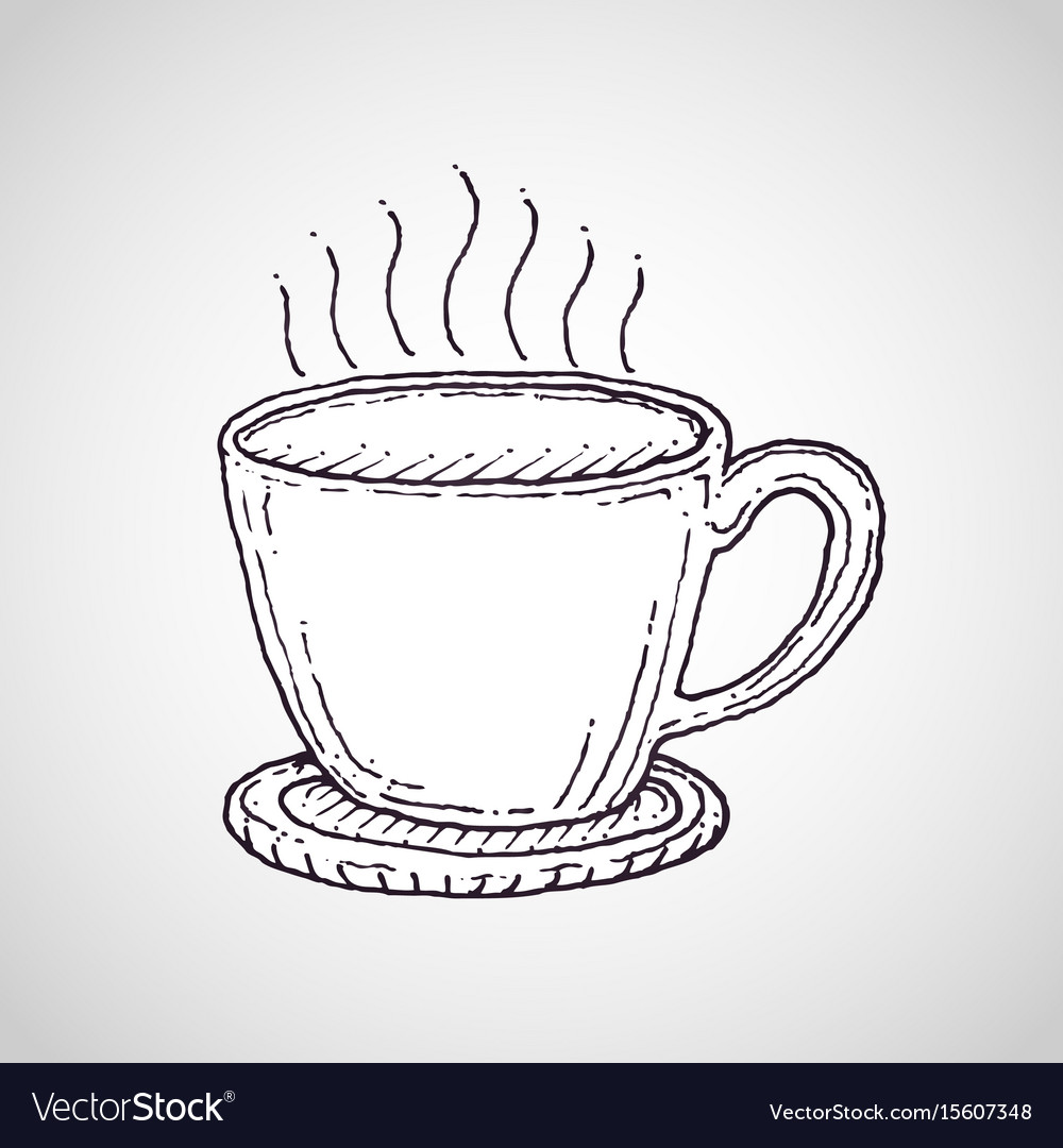 Download Coffee cup drawing Royalty Free Vector Image - VectorStock