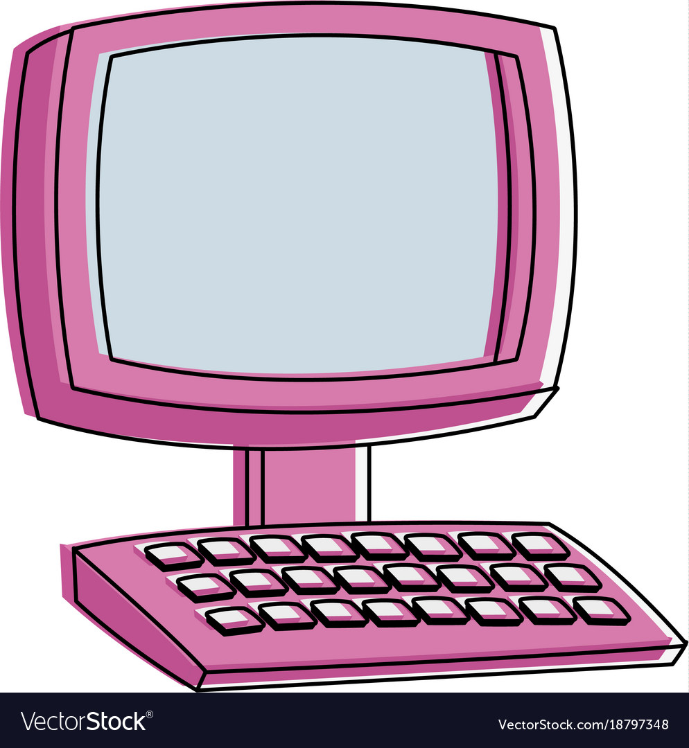 Computer with keyboard