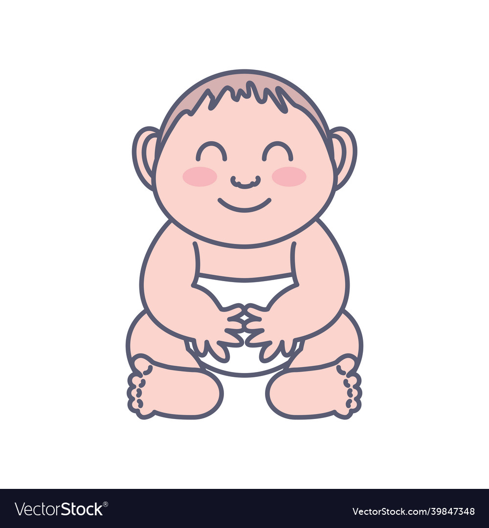 Cute baby boy Royalty Free Vector Image - VectorStock