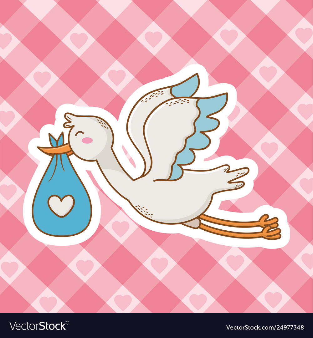 Cute baby shower cartoon Royalty Free Vector Image