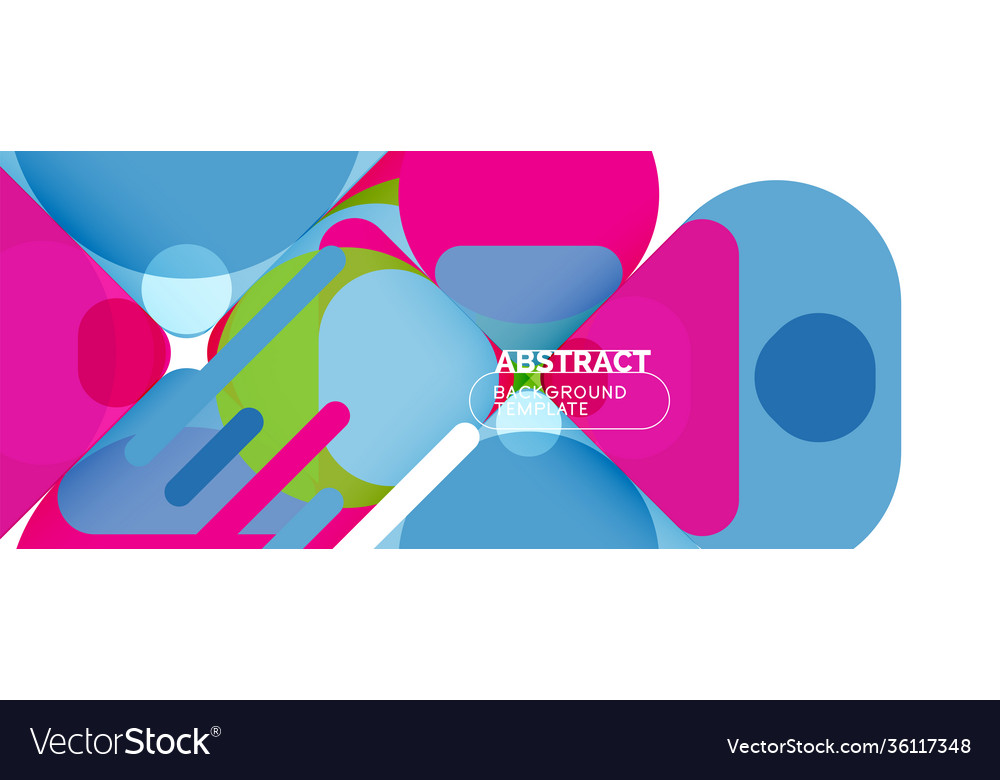 Flat geometric round shapes and dynamic lines