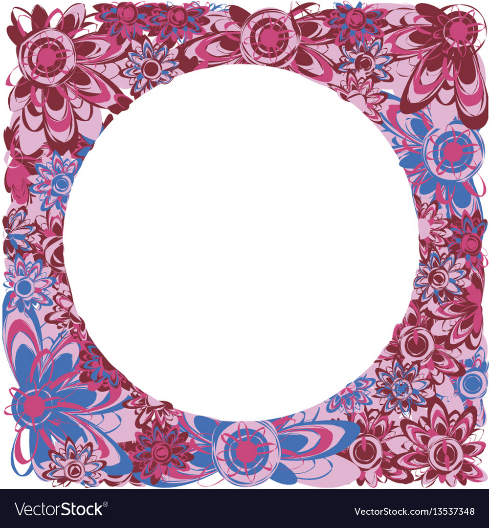 Frame of flowers Royalty Free Vector Image - VectorStock