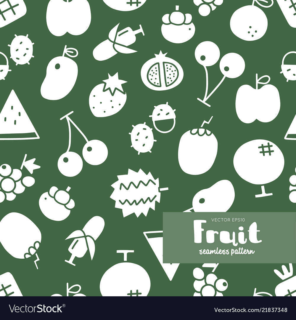 Fruit icon seamless pattern