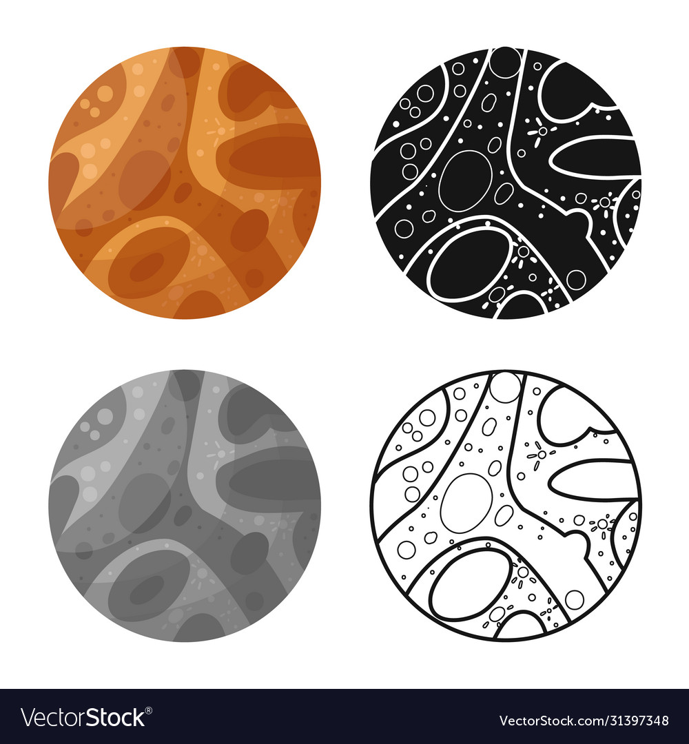 Mars and orb icon web