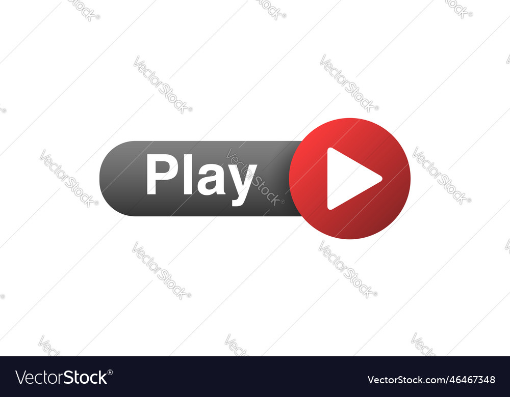 Play button icon in flat style media player