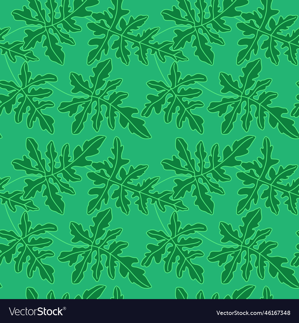Seamless pattern with leaves repeatable Vector Image Seamless pattern with leaves repeatable