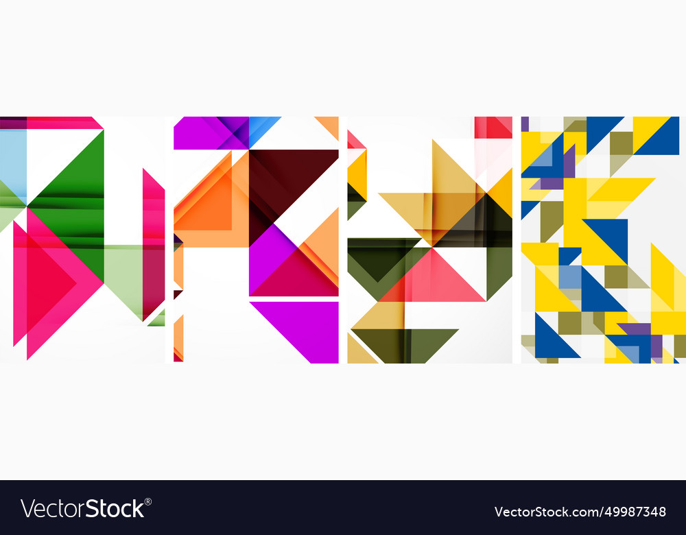 Set of abstract random triangle composition Vector Image Set of abstract random triangle composition