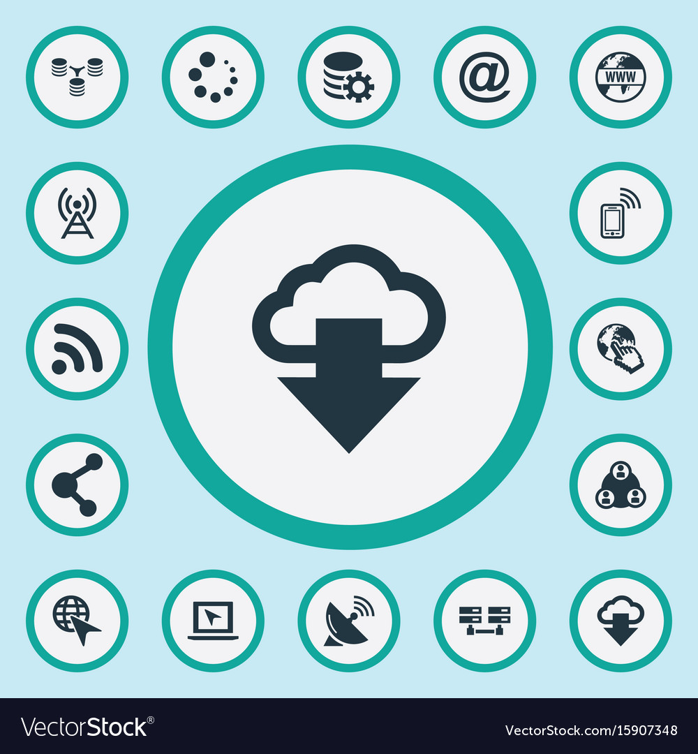 Set of simple network icons