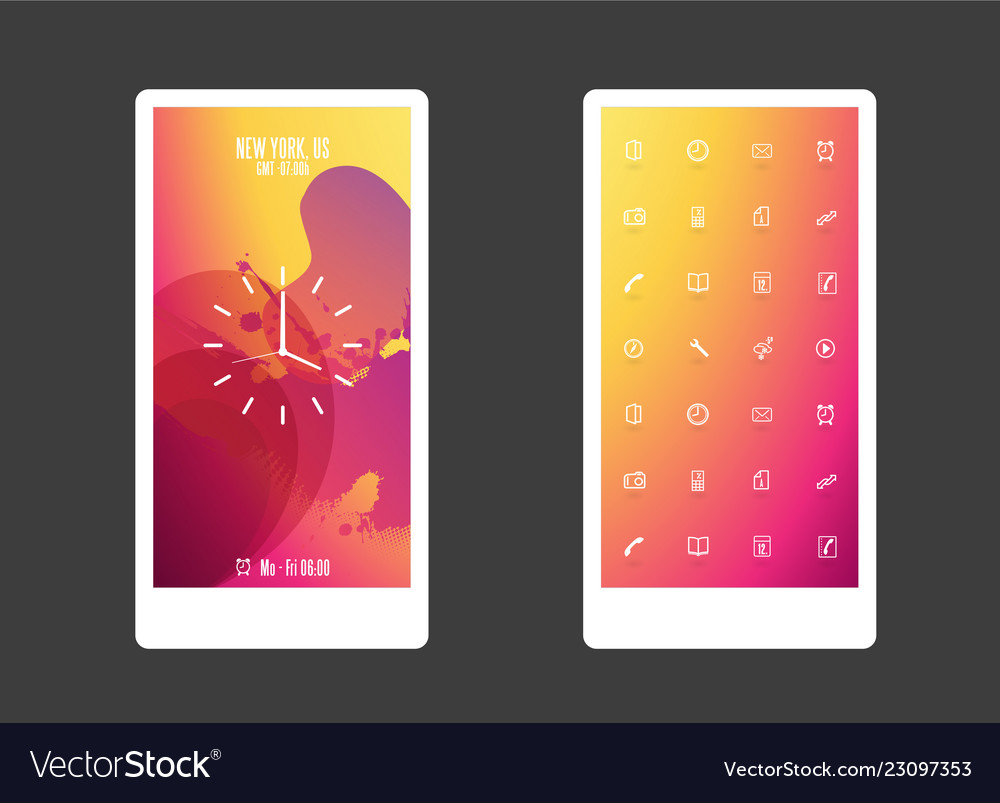 Abstract colored background with different shapes