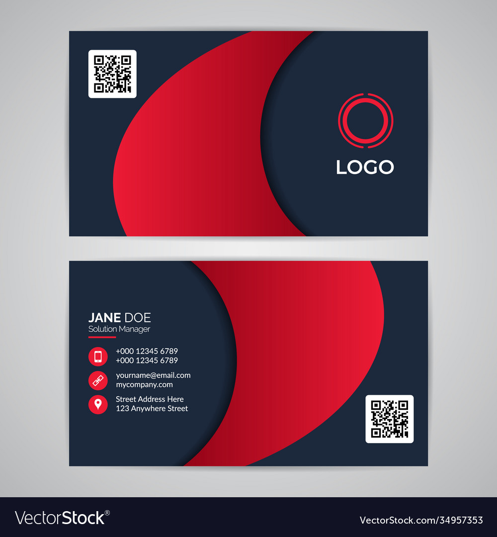 Abstract modern simple business id card template