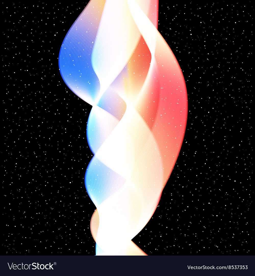 Abstract wave on stars background