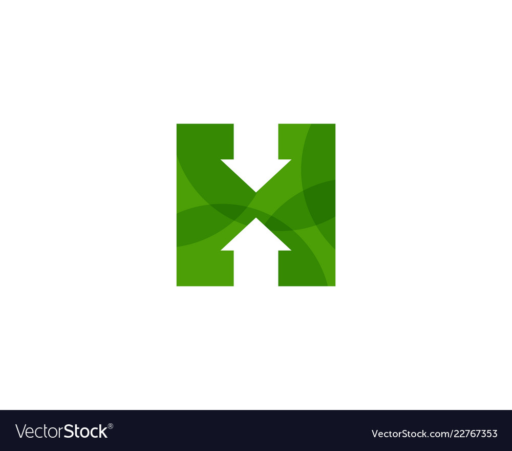 Arrow letter h logo icon design Royalty Free Vector Image
