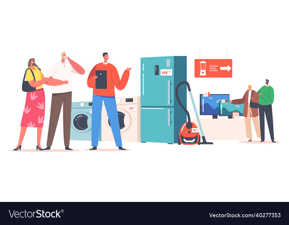 Family buy household goods concept married Vector Image