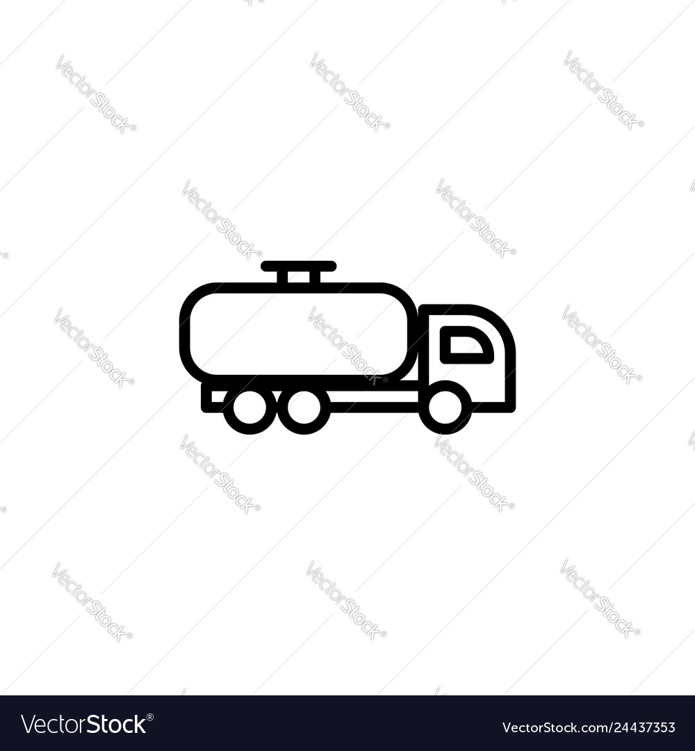 Fuel truck icon with line style