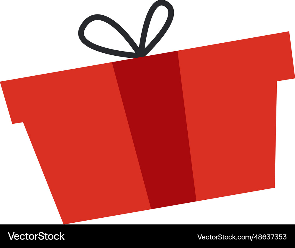 Gift box with bow Royalty Free Vector Image - VectorStock