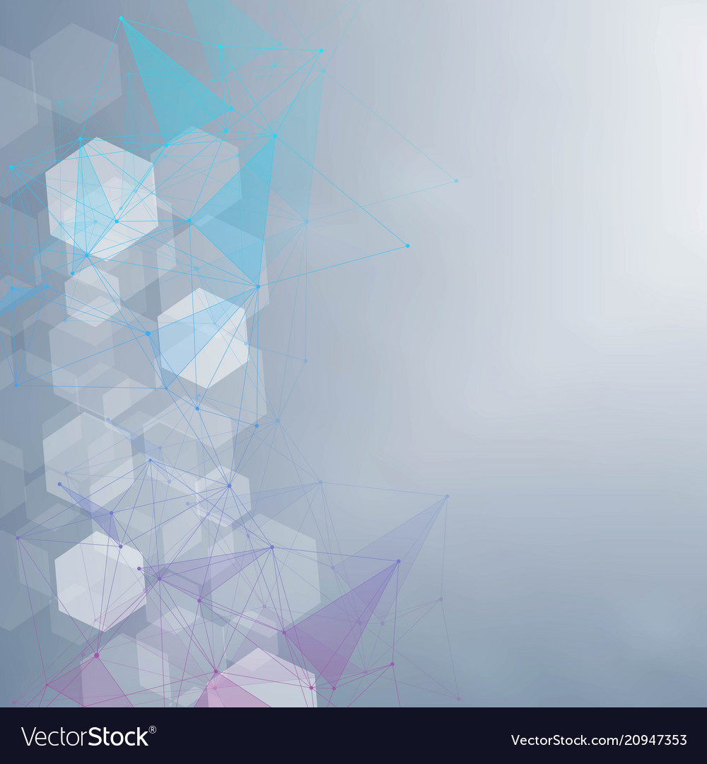 Hexagonal abstract background big data vector image Hexagonal abstract background big data