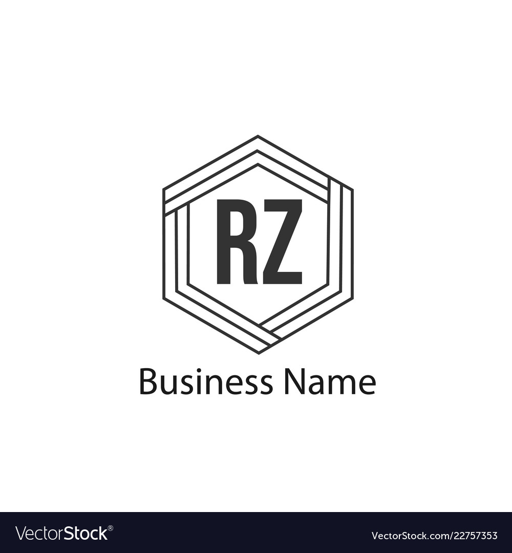 Initial letter rz logo template design