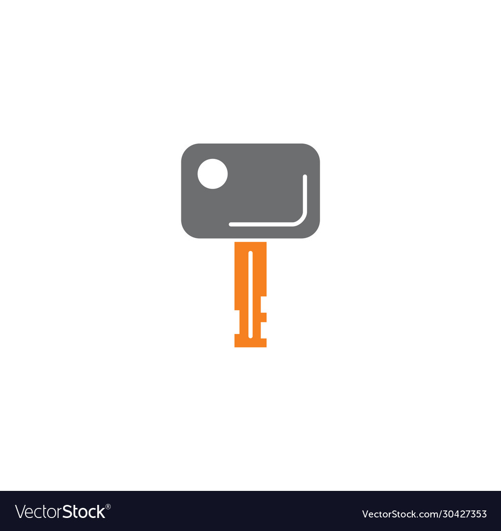 Key icon on background for graphic and web design vector image Key icon on background for graphic and web design