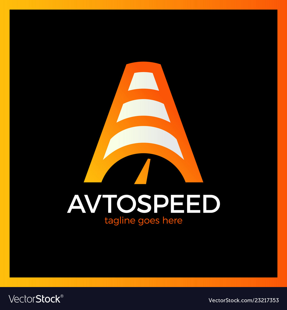 Letter a logo - auto speed