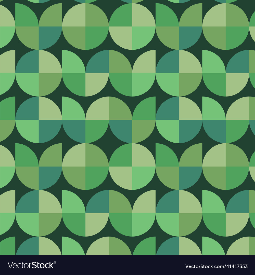 Mid century modern seamless pattern in green Vector Image