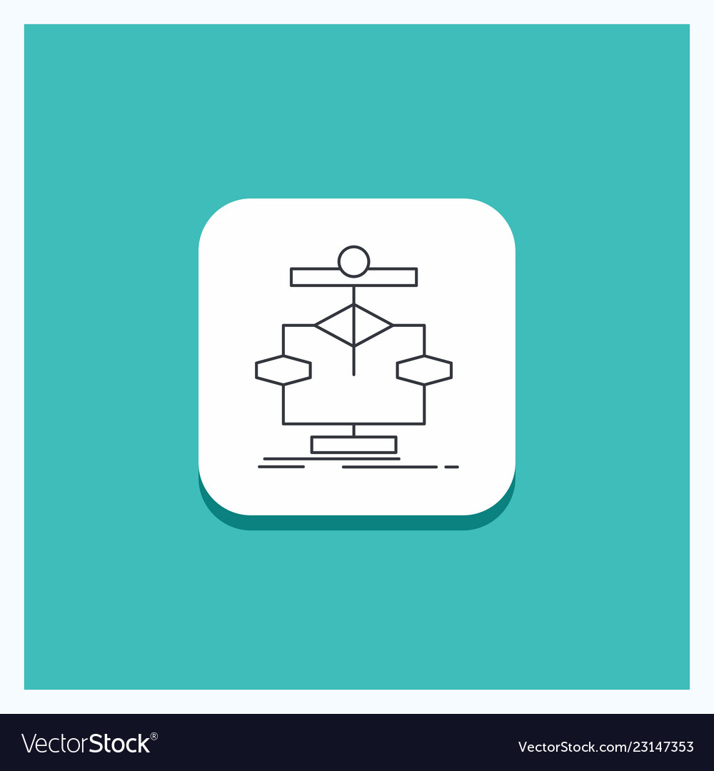 Round button for algorithm chart data diagram