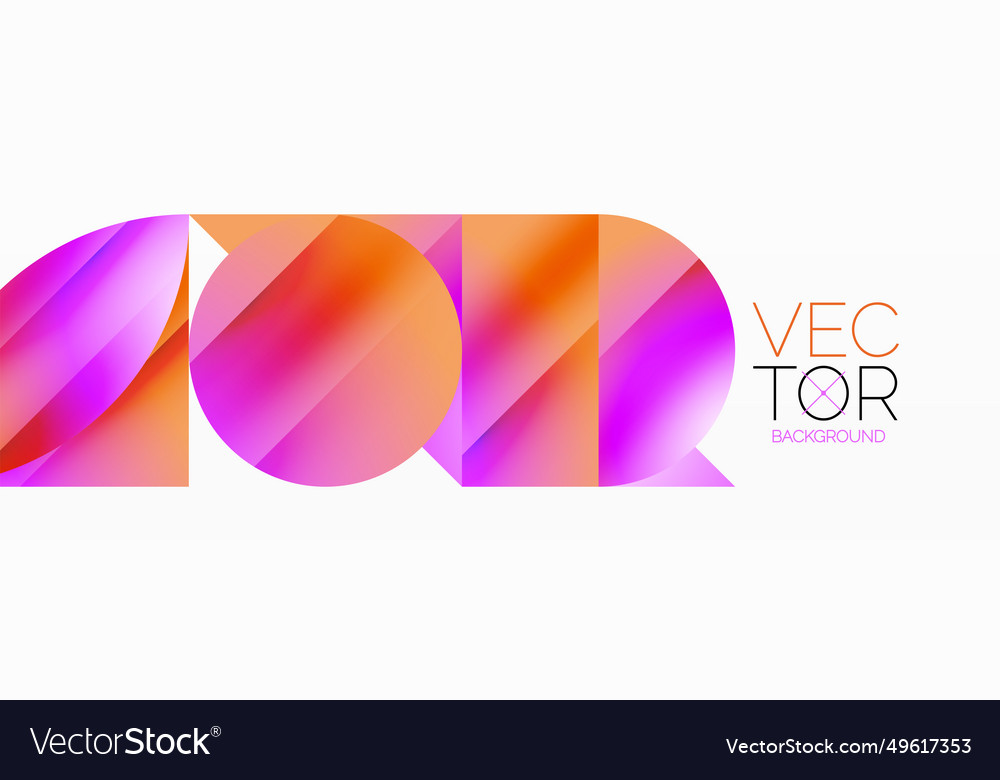 Serene gradient template circles and triangles vector image Serene gradient template circles and triangles