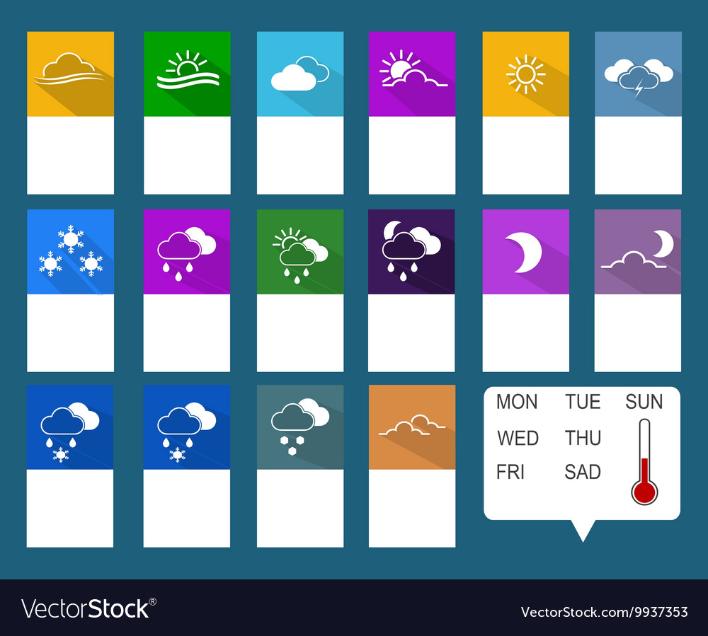 Set of flat icons for mobile app and web