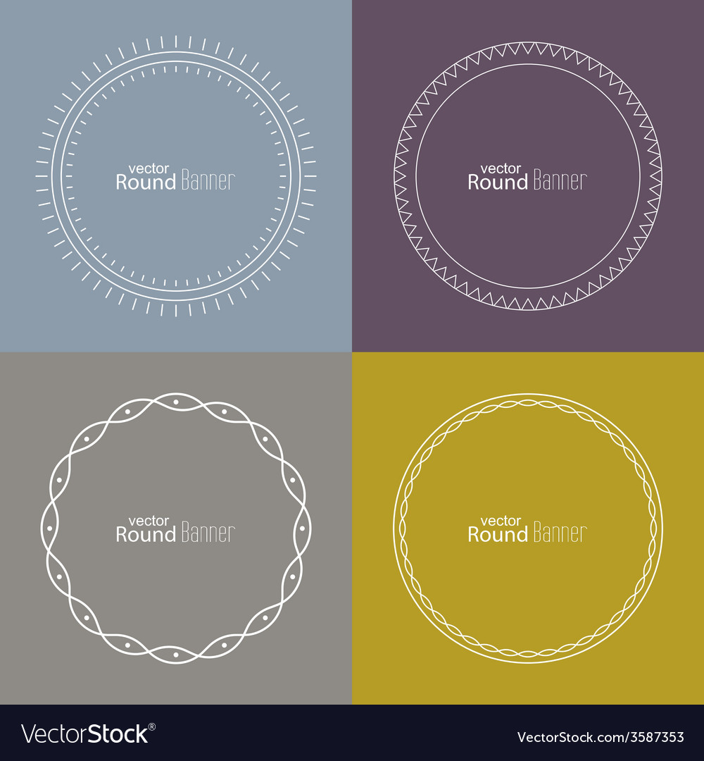 Set Of Round Banners Royalty Free Vector Image